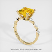 5.03 Ct. Yellow Sapphire Ring, 18K Yellow Gold 2