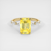 4.96 Ct. Yellow Sapphire Ring, 18K Yellow Gold 1