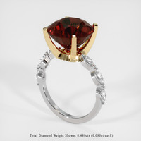 8.50 Ct. Orangish Red Spessartite Garnet Ring, 14K Yellow & White 2