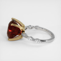 8.50 Ct. Orangish Red Spessartite Garnet Ring, 18K Yellow & White 4
