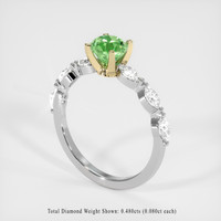 0.97 Ct. Gemstone Ring, 18K Yellow & White 2