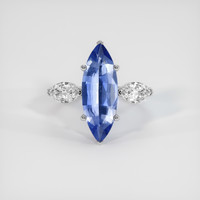 3.51 Ct. Blue Sapphire Ring, Platinum 950 1