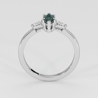 0.79 Ct. Bluish Green Sapphire Ring, Platinum 950 3