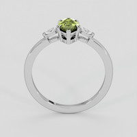 1.04 Ct. Green Sapphire Ring, Silver 3