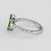 1.25 Ct. Green Sapphire Ring, Silver 4
