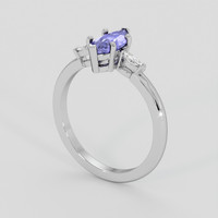 1.05 Ct. Purple Sapphire Ring, Silver 2