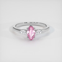 0.81 Ct. Sapphire Ring, 14K White Gold 1