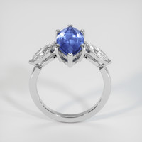 3.51 Ct. Blue Sapphire Ring, 18K White Gold 3