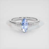 0.96 Ct. Sapphire Ring, 18K White Gold 1