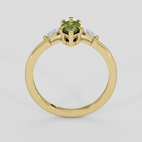 1.07 Ct. Green Sapphire Ring, 10K Yellow Gold 3