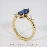 1.76 Ct. Blue Sapphire Ring, 10K Yellow Gold 2