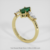 1.04 Ct. Greenish Blue to Purple Alexandrite Ring, 14K Yellow Gold 2