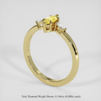 0.59 Ct. Yellow Sapphire Ring, 14K Yellow Gold 2