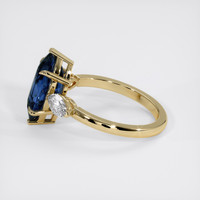 3.38 Ct. Bluish Green Sapphire Ring, 14K Yellow Gold 4