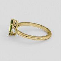 1.07 Ct. Green Sapphire Ring, 14K Yellow Gold 4