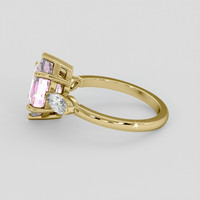 2.56 Ct. Pink Sapphire Ring, 14K Yellow Gold 4