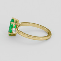 1.19 Ct. Emerald Ring, 18K Yellow Gold 4