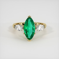 2.76 Ct. Emerald Ring, 18K Yellow Gold 1