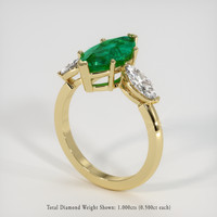 2.76 Ct. Emerald Ring, 18K Yellow Gold 2