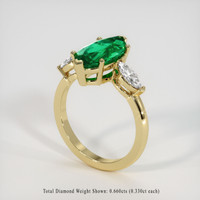 2.04 Ct. Emerald Ring, 18K Yellow Gold 2