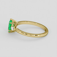 0.65 Ct. Emerald Ring, 18K Yellow Gold 4