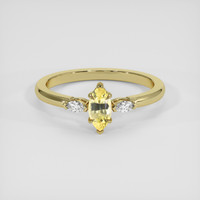 0.59 Ct. Yellow Sapphire Ring, 18K Yellow Gold 1