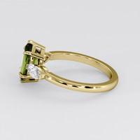 1.42 Ct. Green Sapphire Ring, 18K Yellow Gold 4