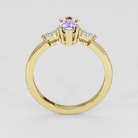 0.67 Ct. Pinkish Purple Sapphire Ring, 18K Yellow Gold 3