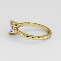 0.67 Ct. Pinkish Purple Sapphire Ring, 18K Yellow Gold 4