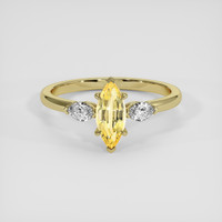 1.33 Ct. Yellow Sapphire Ring, 18K Yellow Gold 1
