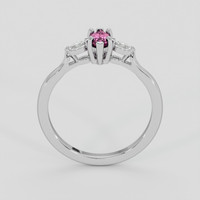 0.51 Ct. Purplish Pink Sapphire Ring, Silver 3