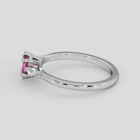 0.51 Ct. Purplish Pink Sapphire Ring, Silver 4