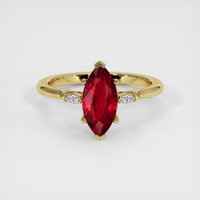 2.29 Ct. Ruby Ring, 14K Yellow Gold 1