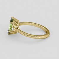 1.40 Ct. Yellowish Green Sapphire Ring, 14K Yellow Gold 4