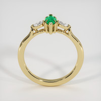 0.25 Ct. Emerald Ring, 18K Yellow Gold 3