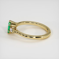 0.25 Ct. Emerald Ring, 18K Yellow Gold 4