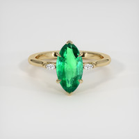 2.04 Ct. Emerald Ring, 18K Yellow Gold 1
