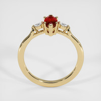 0.57 Ct. Ruby Ring, 18K Yellow Gold 3