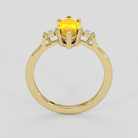 2.03 Ct. Orangish Yellow Sapphire Ring, 18K Yellow Gold 3