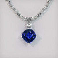 6.42 Ct. Blue Sapphire Pendant, Platinum 950 1