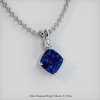 6.42 Ct. Blue Sapphire Pendant, Platinum 950 2