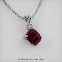 2.47 Ct. Gemstone Pendant, Platinum 950 2