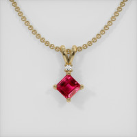 0.48 Ct. Ruby Pendant, 14K Yellow Gold 1