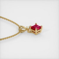 0.48 Ct. Ruby Pendant, 14K Yellow Gold 3