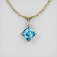 1.88 Ct. Gemstone Pendant, 18K Yellow Gold 1