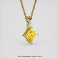 5.03 Ct. Yellow Sapphire Pendant, 18K Yellow Gold 2