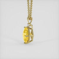 5.03 Ct. Yellow Sapphire Pendant, 18K Yellow Gold 3