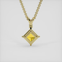 5.03 Ct. Yellow Sapphire Pendant, 18K Yellow Gold 4