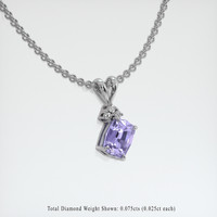 1.55 Ct. Gemstone Pendant, Platinum 950 2