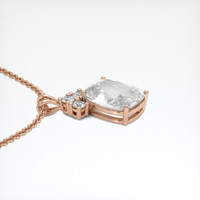 7.79 Ct. White Sapphire Pendant, 14K Rose Gold 3